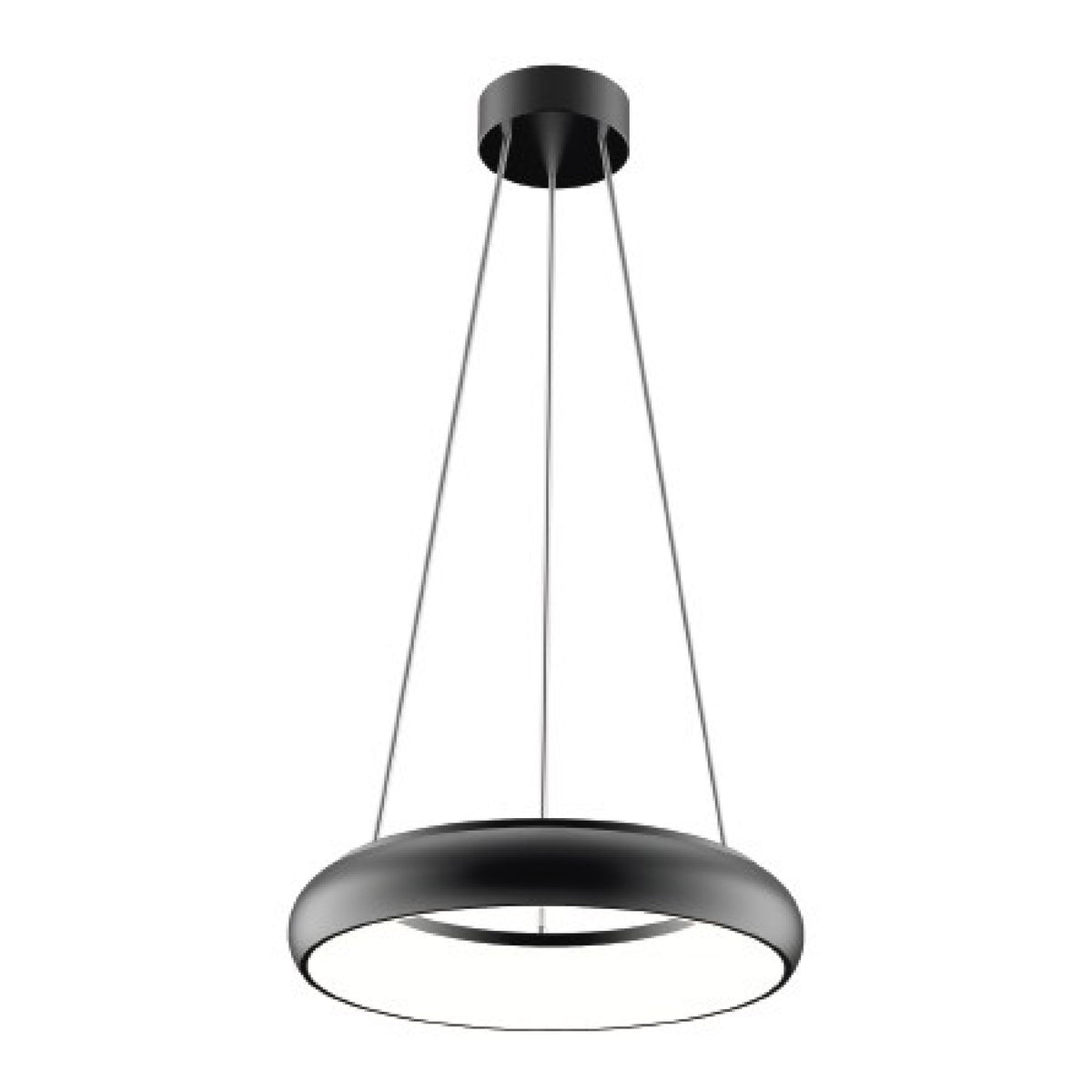 Lámpara colgante Circular LED 25W Negro Luz cálida Satelite Tecnolite