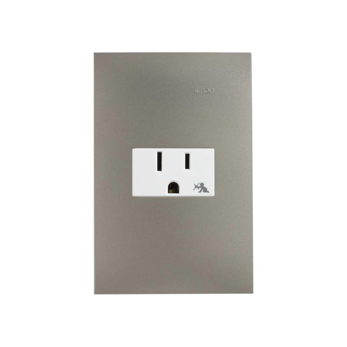 Placa Cava con 1 Contacto 2P+T Blanco Simon 25