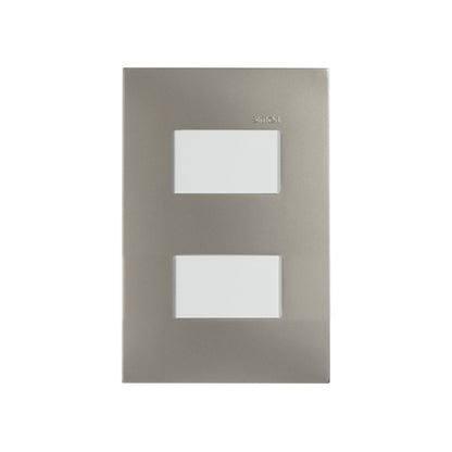 Placa de Cava con 2 Apagadores Blanco Simon 25