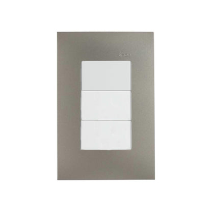 Placa Cava con 3 Apagadores Blanco Simon 25