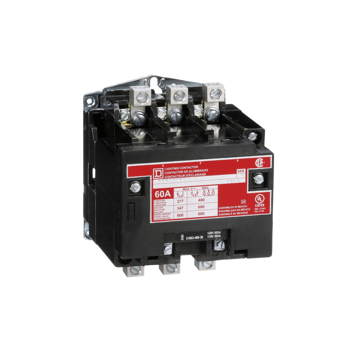 Contactor Alumbrado 3 P/60A sin Gabinete Schneider Electric 8903SPO2V03