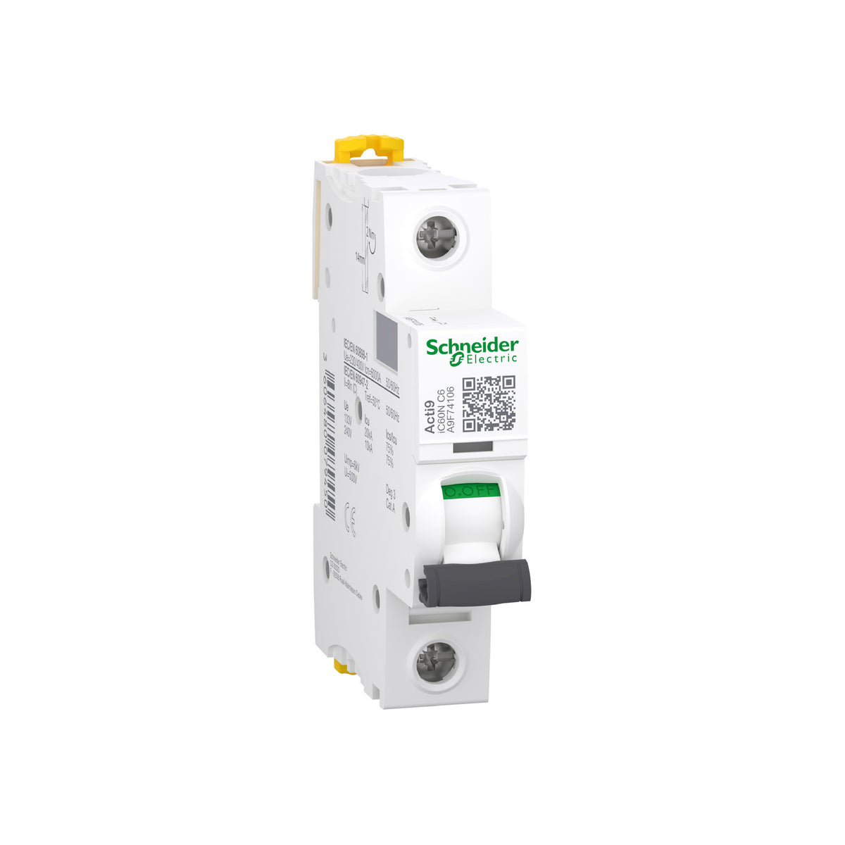 ACTI9 Interruptor Termomagnetico IC60N 1x6 A Curva C Schneider Electric A9F74106