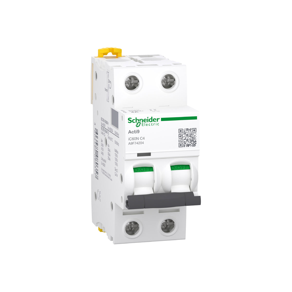 ACTI9 Interruptor Termomagnetico IC60N 2x4 A Curva C Schneider Electric A9F74204