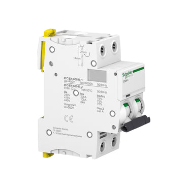 ACTI9 Interruptor Termomagnetico IC60N 2x6 A Curva C Schneider Electric A9F74206