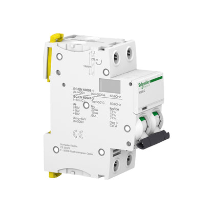 ACTI9 Interruptor Termomagnetico IC60N 2x20 A Curva C Schneider Electric A9F74220