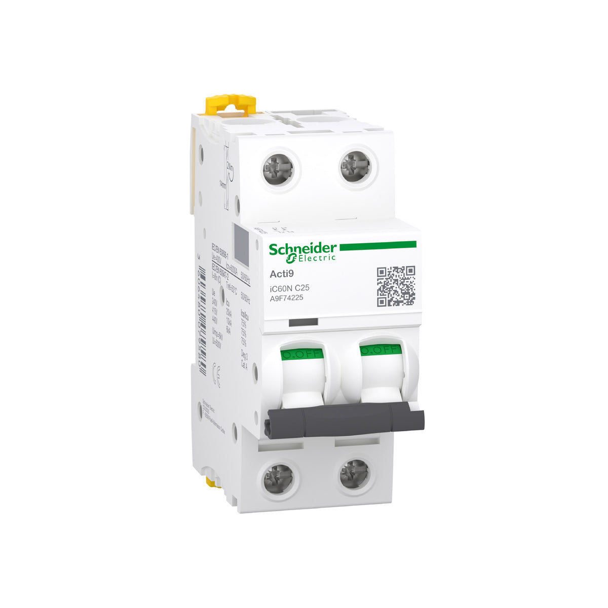 ACTI9 Interruptor Termomagnetico IC60N 2x25 A Curva C Schneider Electric A9F74225