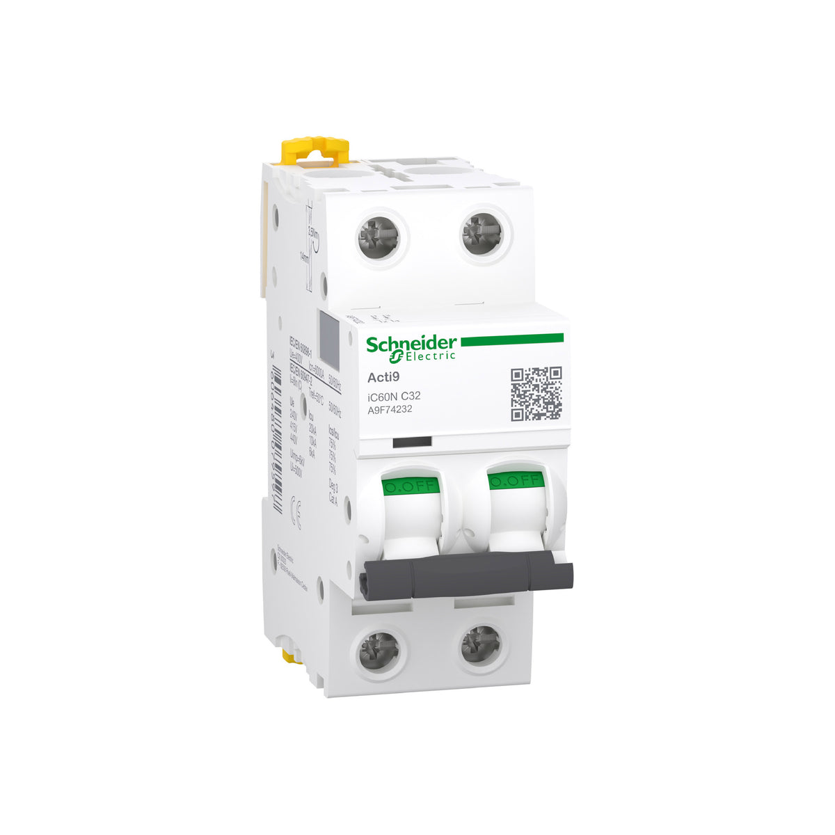 ACTI9 Interruptor Termomagnetico IC60N 2x32 A Curva C Schneider Electric A9F74232