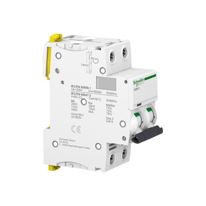 ACTI9 Interruptor Termomagnetico IC60N 2x63 A Curva C Schneider Electric A9F74263