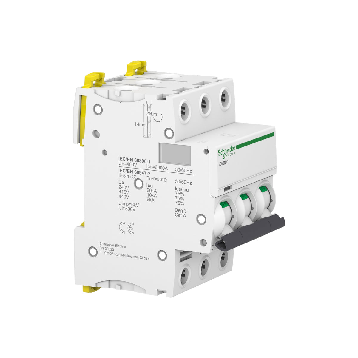 ACTI9 Interruptor Termomagnetico IC60N 3x16 A Curva C Schneider Electric A9F74316