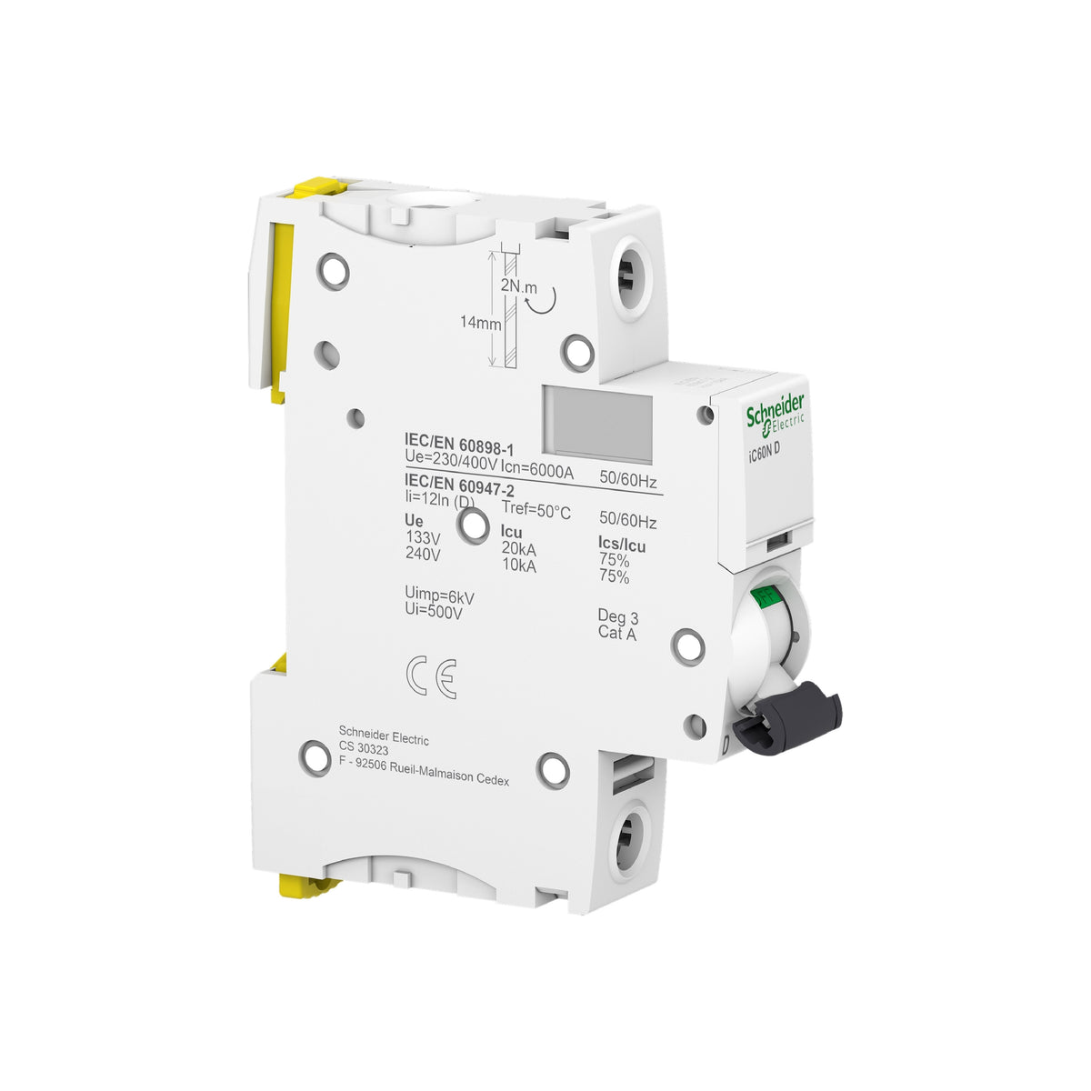ACTI9 Interruptor Termomagnetico IC60N 1x20 A Curva D Schneider Electric A9F75120