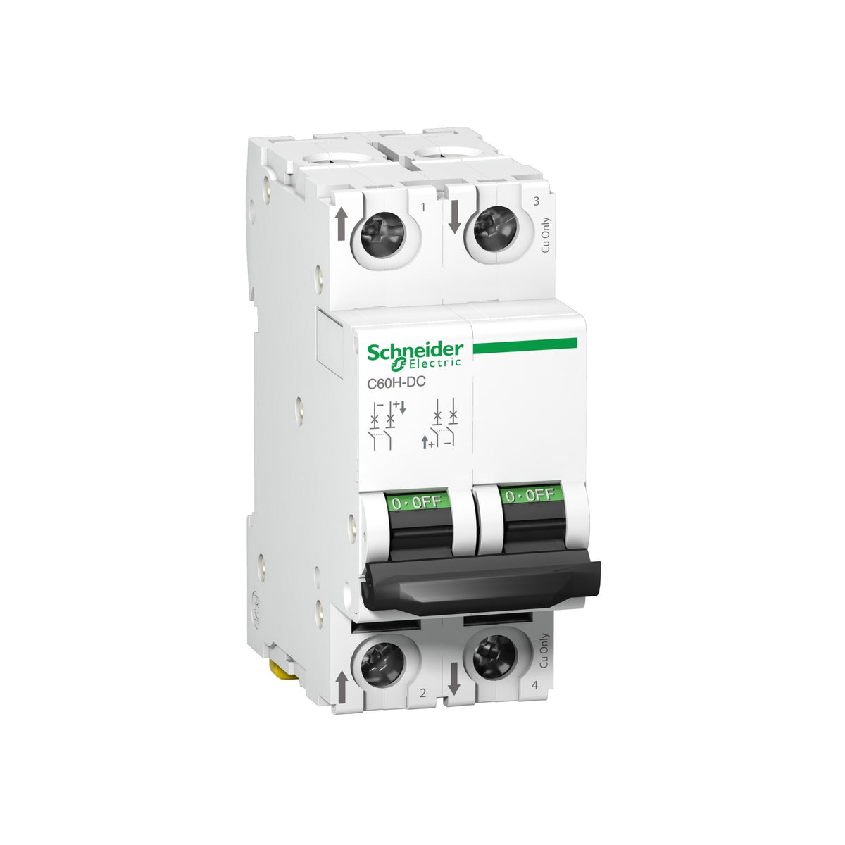 Interruptor Automático de CC-C60H-500 V-2 P-16 A-Curva C Schneider Electric A9N61531