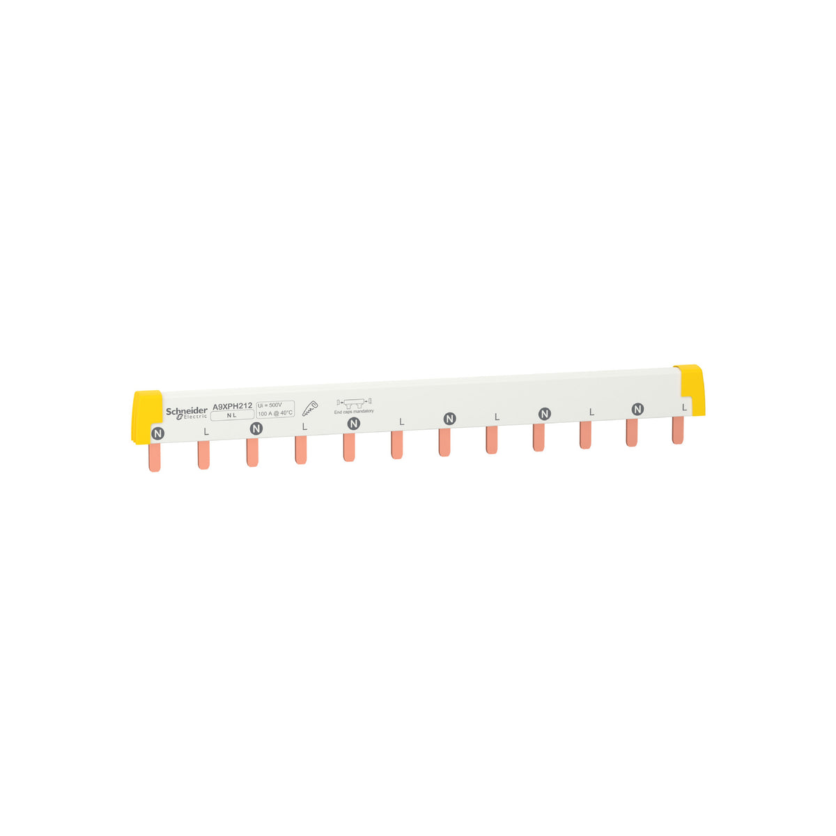 Acti 9-Peines de Conexión-Posibilidad de Cortar-2 P 12 Módulos 100A Schneider Electric A9XPH212