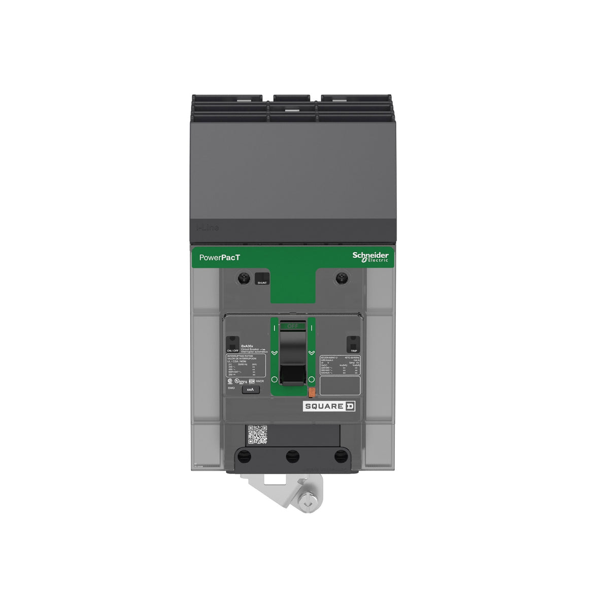 Powerpact B Circuit Breaker, 80A, 3 P, 600Y/347V AC, 14 kA At 600Y/347 UL, I-Line Schneider Electric BDA36080