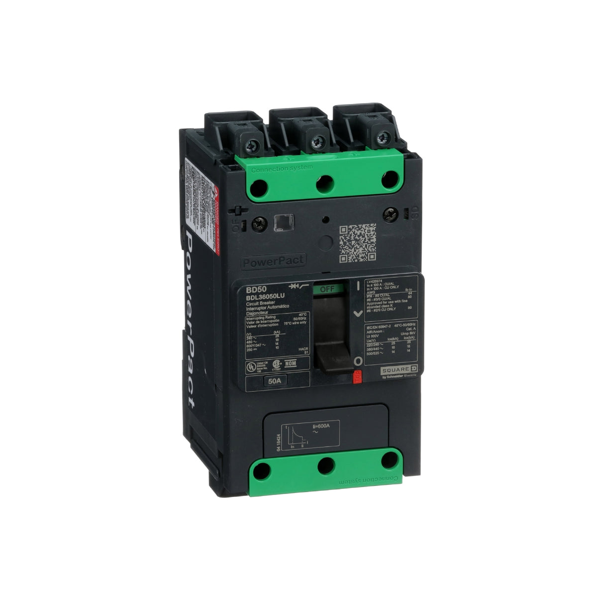 Powerpact Bd, 3p50 A, um Everlink Schneider Electric BDL36050LU