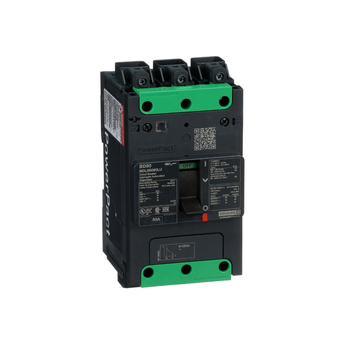 Powerpact Bd, 3p90 A, um Everlink Schneider Electric BDL36090LU