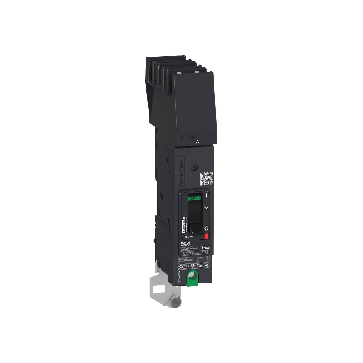 Interruptor, Powerpact B, 20A, 1 Polo, 600Y/347 VCA, 18 kA, I-Line, Termomagnético, 80%, C Schneider Electric BGA160205