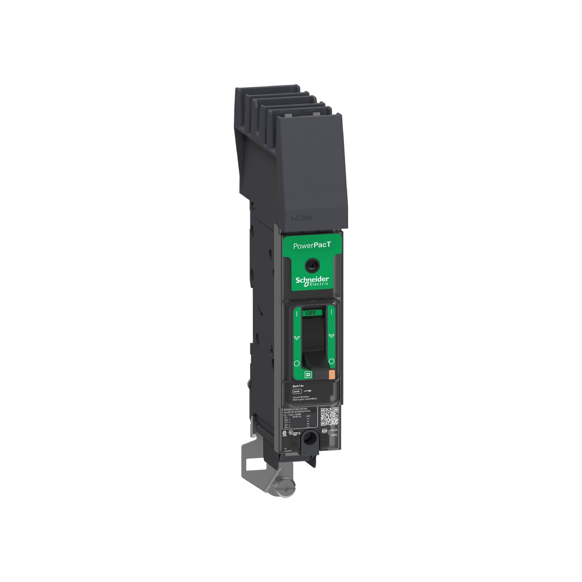 Interruptor, Powerpact B, 20A, 1 Polo, 600Y/347 VCA, 18 kA, I-Line, Termomagnético, 80%, C Schneider Electric BGA160205
