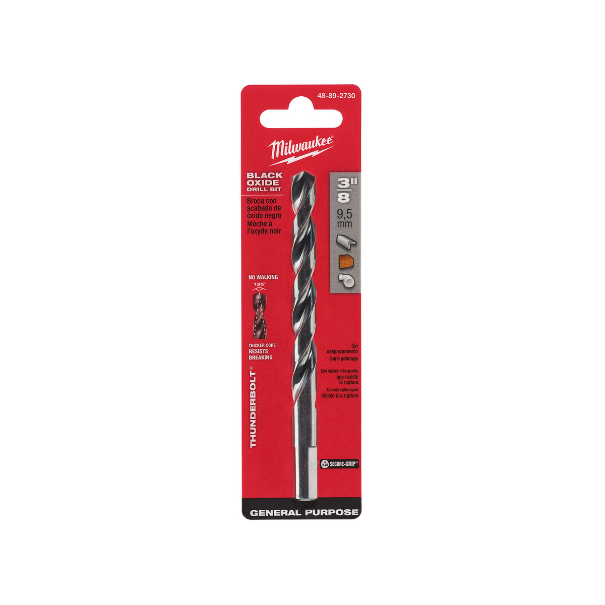 Broca Óxido Negro de 3/8" Thunderbolt® Milwaukee