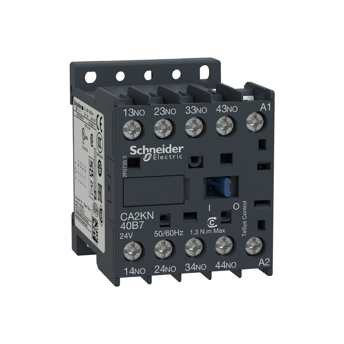 Contactor Tesys CA2-K-4 Na-Instantâneo-10 A-110 V CA Schneider Electric CA2KN40F7
