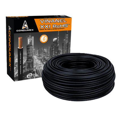 Caja 100 mts Cable Calibre 14 awg Negro THW-LS Vinanel XXI Condumex