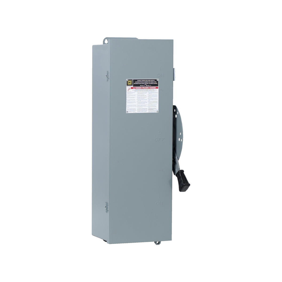 Interruptor de Seguridad sin Porta Fusibles Square D de 60A, 3 Polos, 600V, NEMA 1 de Doble Tiro Schneider Electric DTU362
