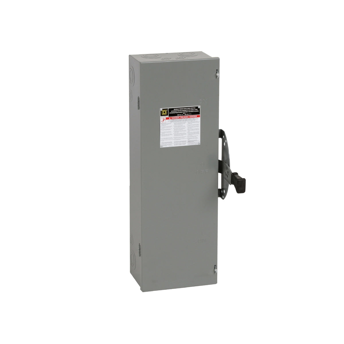 Interruptor de Seguridad sin Porta Fusibles Square D de 60A, 3 Polos, 600V, NEMA 1 de Doble Tiro Schneider Electric DTU362
