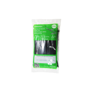 Cincho Dexson de 15 CM de Largo X 3.1 MM de Ancho, Color Negro, Incluye 100 Piezas Schneider Electric DXN3006N
