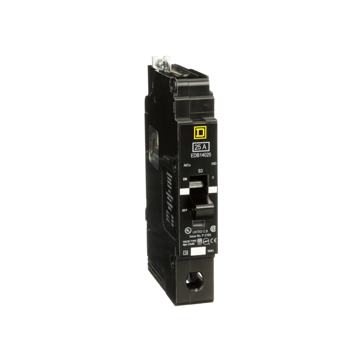 Interruptor Atornillable Marco E-1 P 25 A 277 VCA 18/25 kA Schneider Electric EDB14025