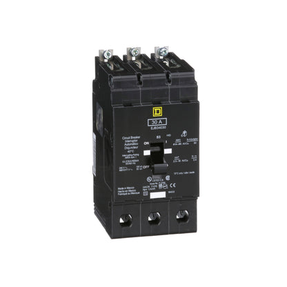 Interruptor Mini Atornillable Marco E Square D de 3 Polos, 30A, 480Y/277 VCA y 65/100 kA Schneider Electric EJB34030
