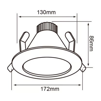 Empotrado LED Luz Cálida 9W Blanco Nadi Tecnolite