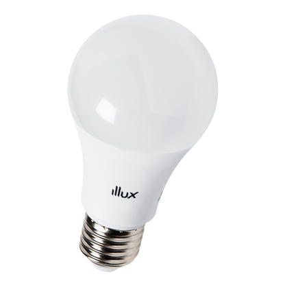 Kit 4 Focos ahorradores LED A19 E27 Luz cálida 9.5W Blanco Illux