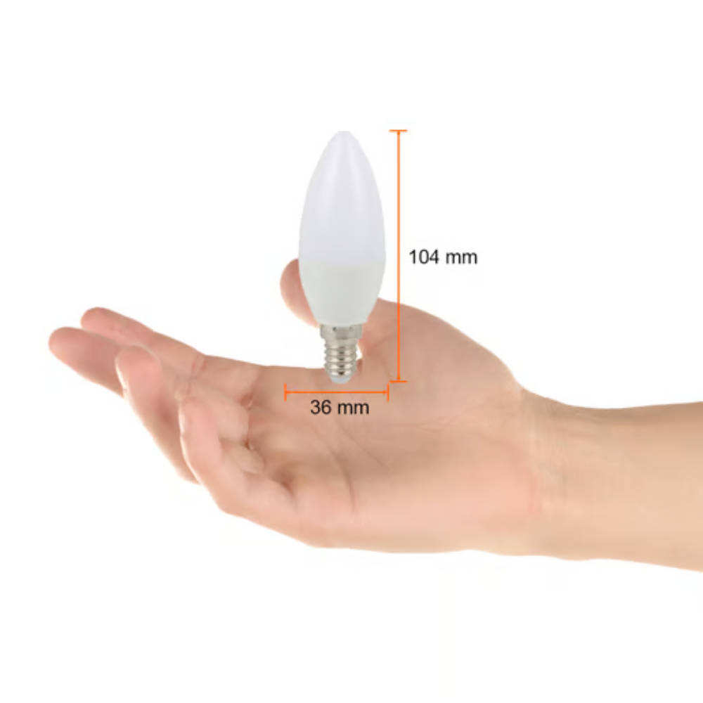 Foco LED vela E14 Luz Cálida 4W Tecnolite