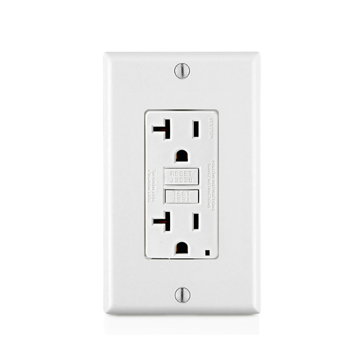 Placa con Contacto Dúplex 20A Blanco Leviton