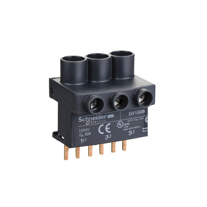 Tesys GV2, Tesys D & Tesys u-Terminal Block-3 P-From The Top Schneider Electric GV1G09