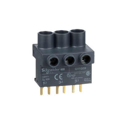Tesys GV2, Tesys D & Tesys u-Terminal Block-3 P-From The Top Schneider Electric GV1G09