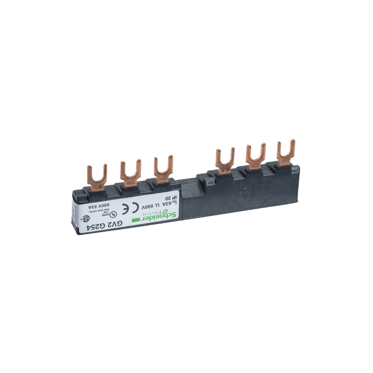Linergy FT-Comb Busbar-63 A-2 Tap-Offs-54 MM Pitch Schneider Electric GV2G254