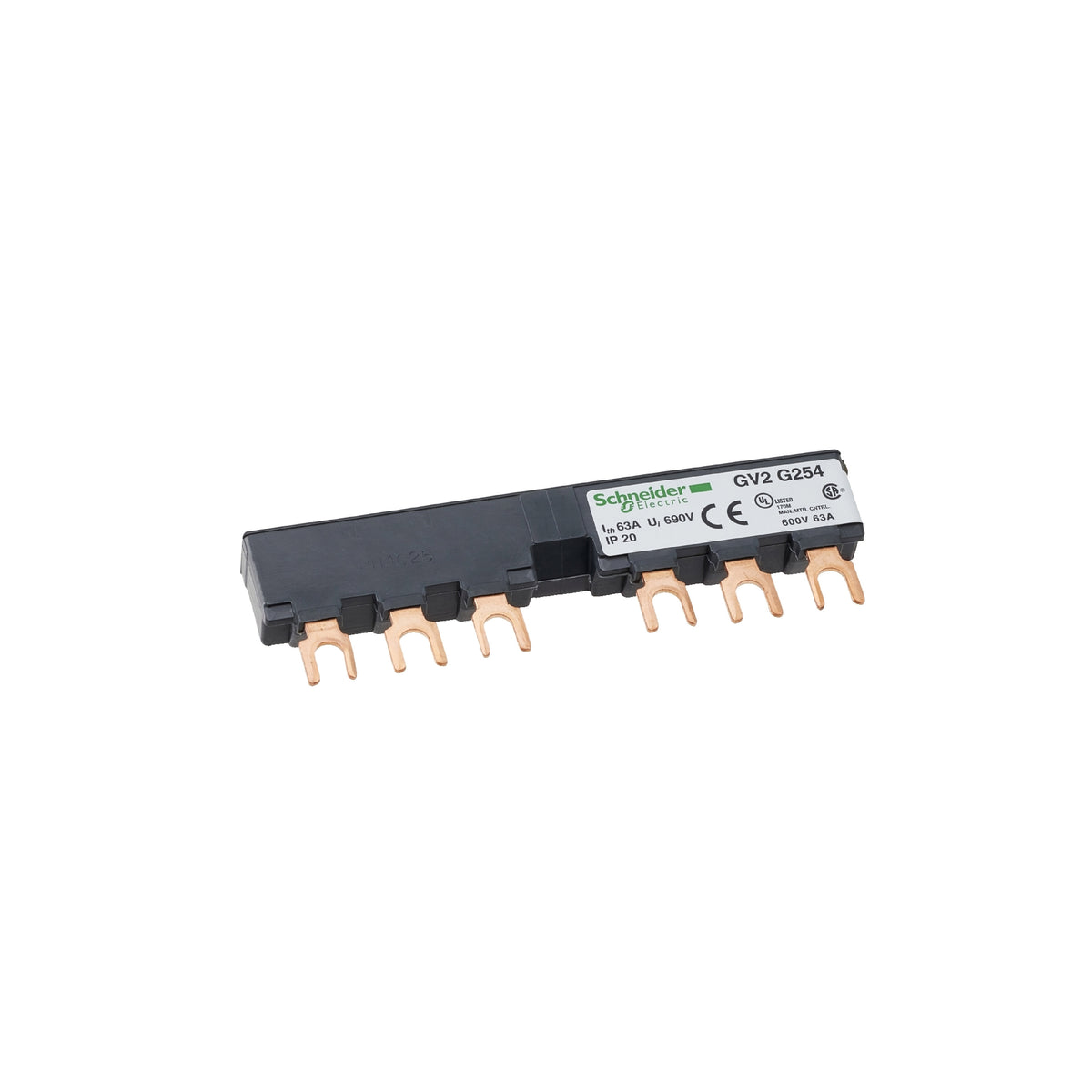 Linergy FT-Comb Busbar-63 A-2 Tap-Offs-54 MM Pitch Schneider Electric GV2G254