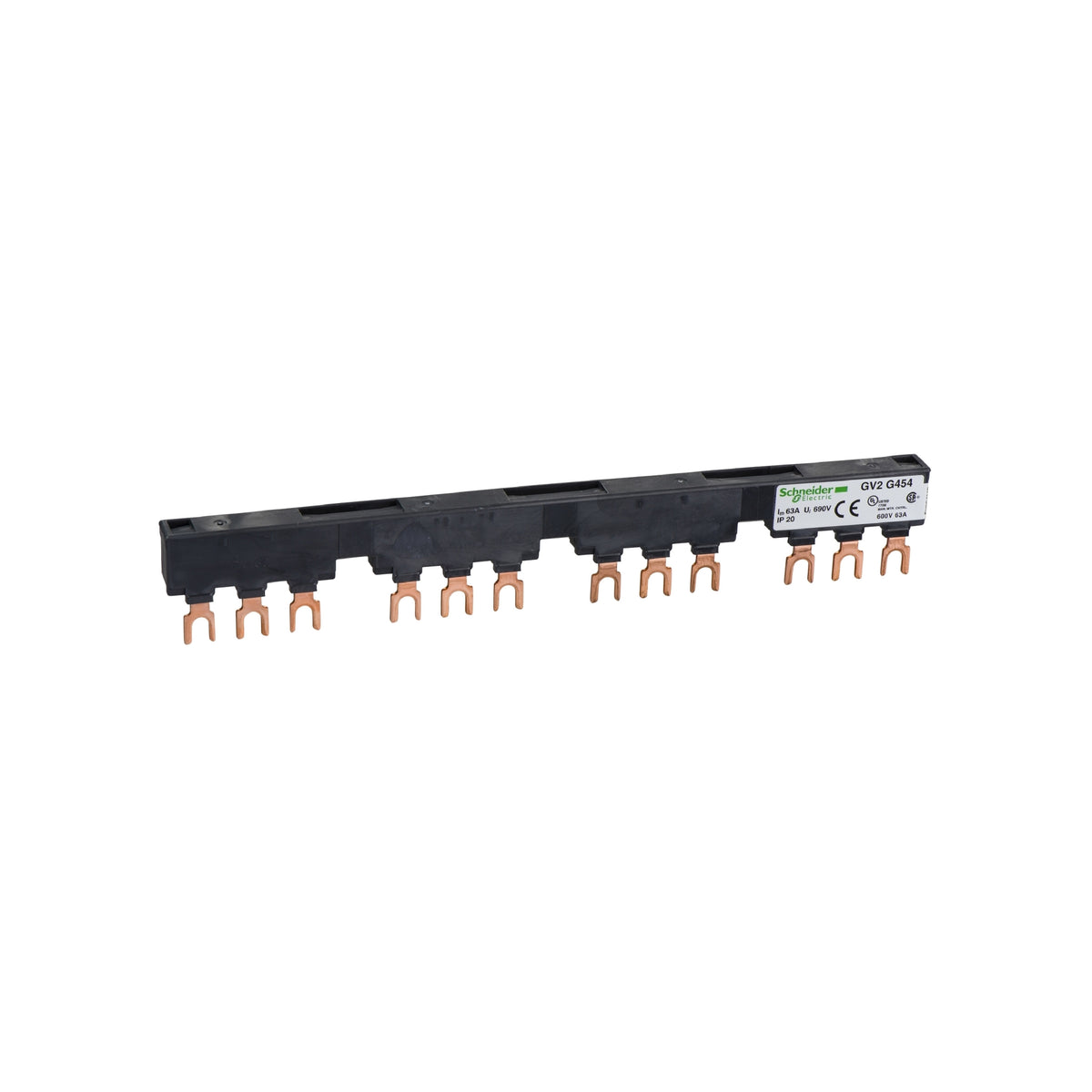 Linergy FT-Juego de Barras Tripolares-63 A-4 Derivaciones-Paso de 54 MM Schneider Electric GV2G454