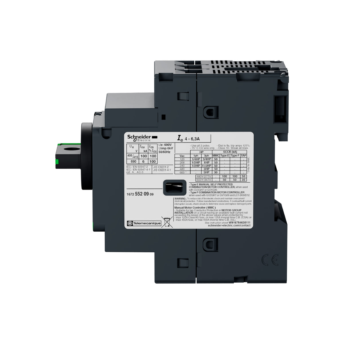 Tesys GV2-Interruptor Magnético-14 A-Conexión por Tornillo Schneider Electric GV2L16