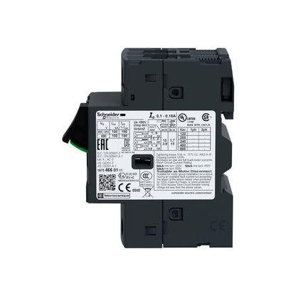 Interruptor Motor GV2-Me-0,1-0,16 A-3 P 3d-Unidad de Desconexión Termomagnética Schneider Electric GV2ME01
