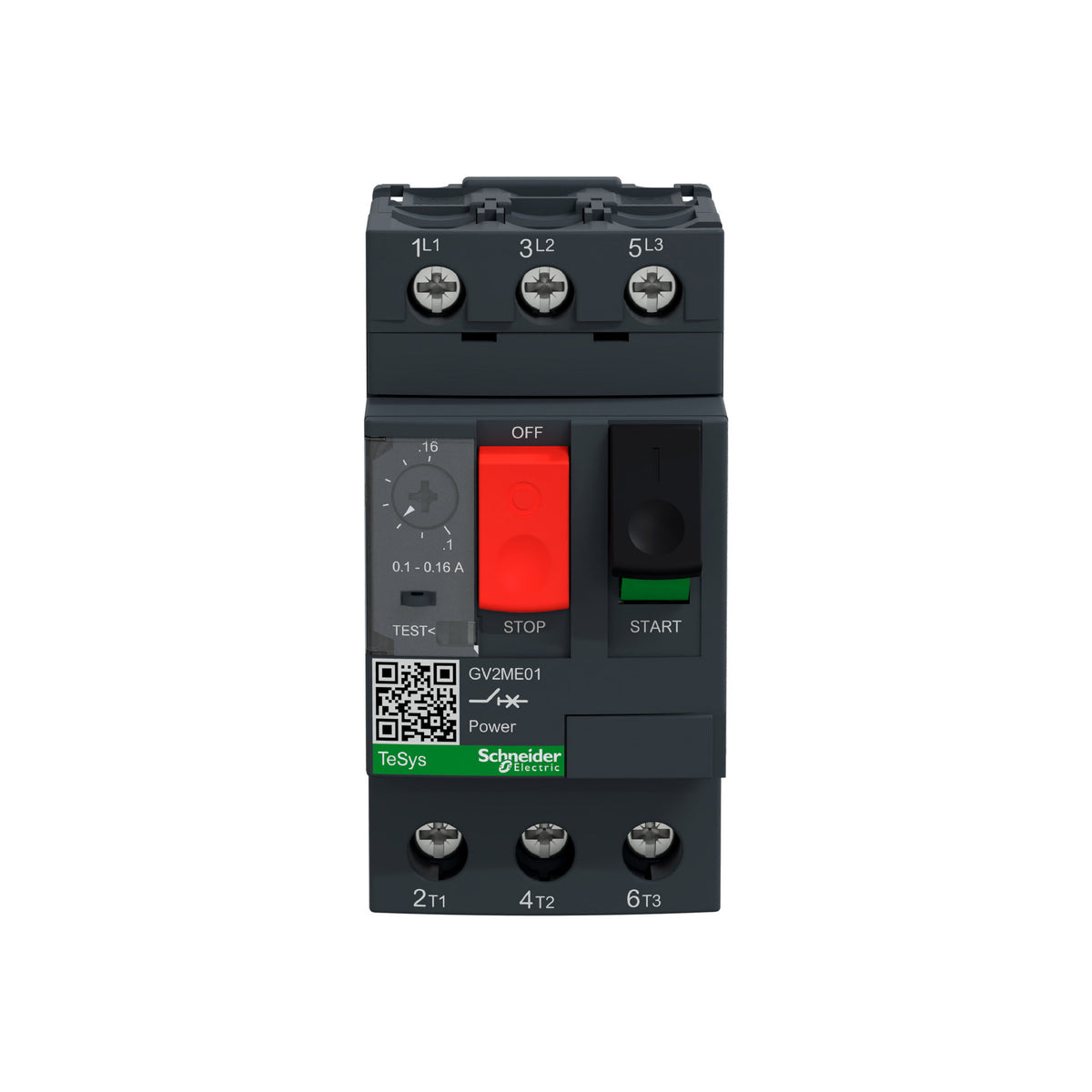 Interruptor Motor GV2-Me-0,1-0,16 A-3 P 3d-Unidad de Desconexión Termomagnética Schneider Electric GV2ME01