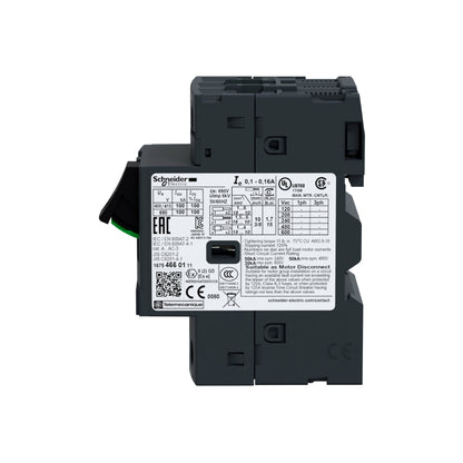 Tesys GV2-Interruptor Termomagnético-0,16...0,25 A-Conexión por Tornillo Schneider Electric GV2ME02