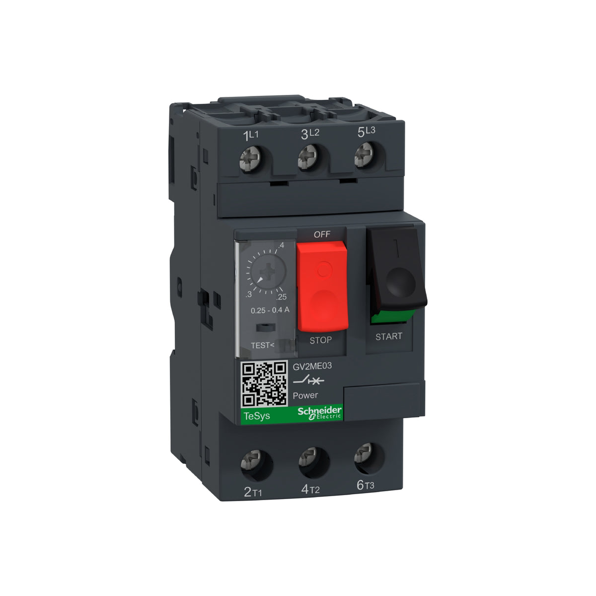 Tesys GV2-Interruptor Termomagnético- 0,25...0,40 A-Conexión por Tornillo Schneider Electric GV2ME03