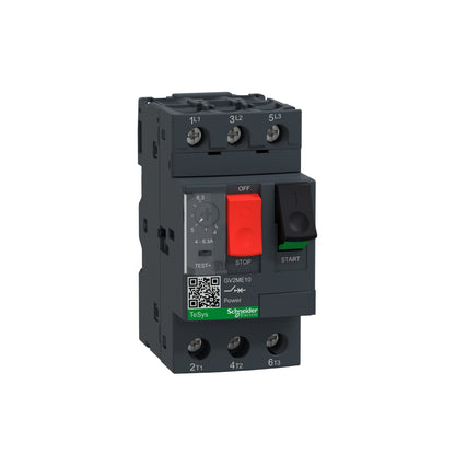 Interruptor de Motor Termomagnético GV2 Ajustable de 6A a 10A, 690 VCA, 3 Polos, 100 kA, Conexión por Tornillo Schneider Electric GV2ME14