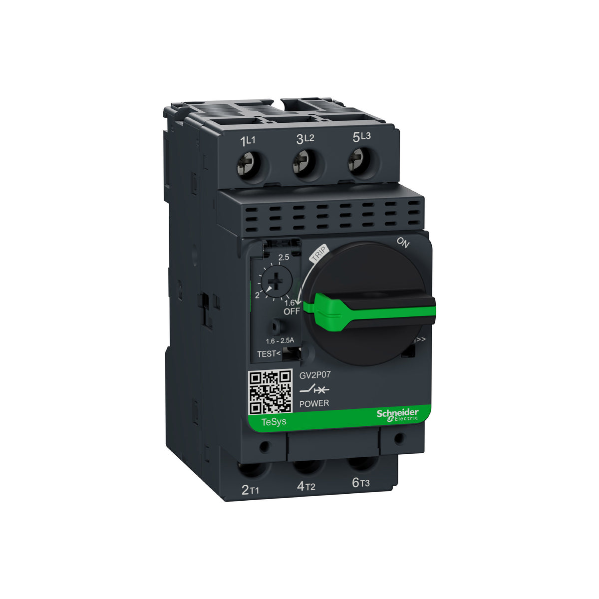 Tesys GV2-Interruptor Termomagnético-1,6…2,5 A-Conexión por Tornillo Schneider Electric GV2P07