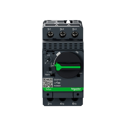Tesys GV2-Interruptor Termomagnético-4…6,3 A-Conexión por Tornillo Schneider Electric GV2P10