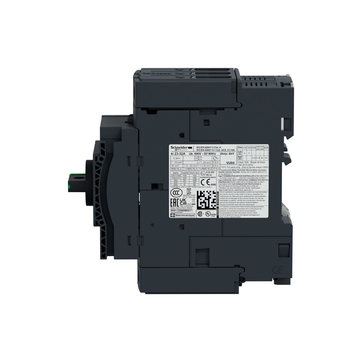 Tesys GV3-Circuit Breaker-Thermal-Magnetic-48…65 A-Everlink Btr Connectors Schneider Electric GV3P65