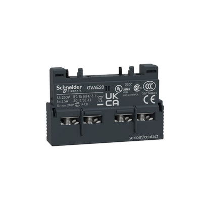 Tesys GV2 & GV3-Bloque de Contacto Auxiliar Frontal-2 Na Schneider Electric GVAE20