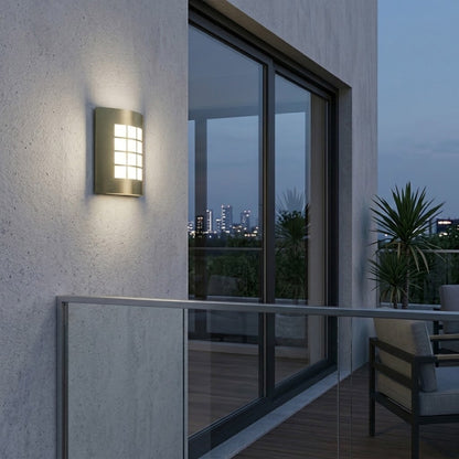 Lámpara de exterior E27 8.5W Satinado Turin 15W Tecnolite