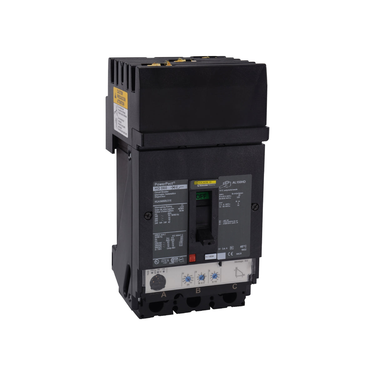 H 18 kA @480v 3 P 150A Schneider Electric HDA36150U31X